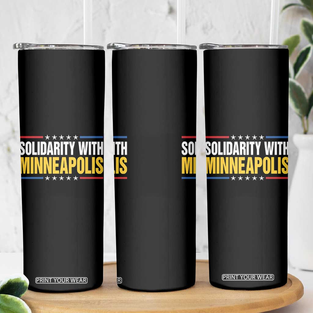 Solidarity With Minneapolis Skinny Tumbler Minnesota Community Support Gift TS12 Print Your Wear