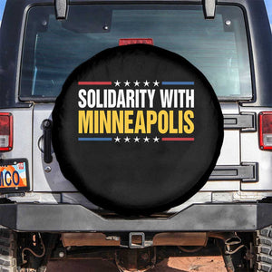 Solidarity With Minneapolis Spare Tire Cover Minnesota Community Support Gift TS12 No hole Black Print Your Wear
