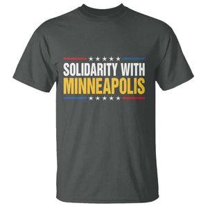 Solidarity With Minneapolis T Shirt Minnesota Community Support Gift TS12 Dark Heather Print Your Wear