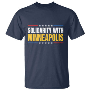 Solidarity With Minneapolis T Shirt Minnesota Community Support Gift TS12 Navy Print Your Wear