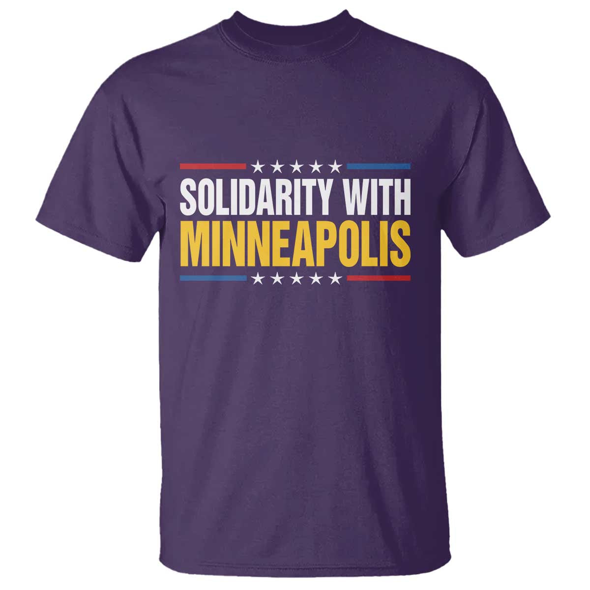 Solidarity With Minneapolis T Shirt Minnesota Community Support Gift TS12 Purple Print Your Wear