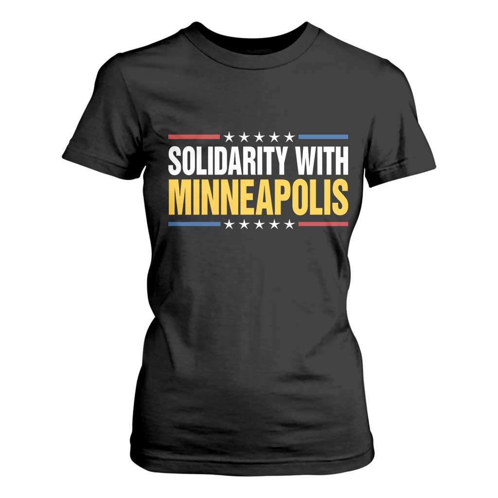 Solidarity With Minneapolis T Shirt For Women Minnesota Community Support Gift TS12 Black Print Your Wear