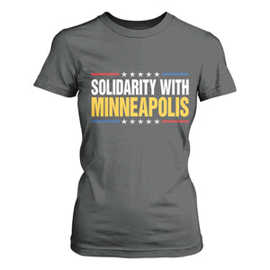 Solidarity With Minneapolis T Shirt For Women Minnesota Community Support Gift TS12 Dark Heather Print Your Wear