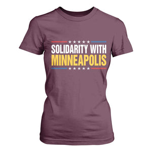 Solidarity With Minneapolis T Shirt For Women Minnesota Community Support Gift TS12 Maroon Print Your Wear