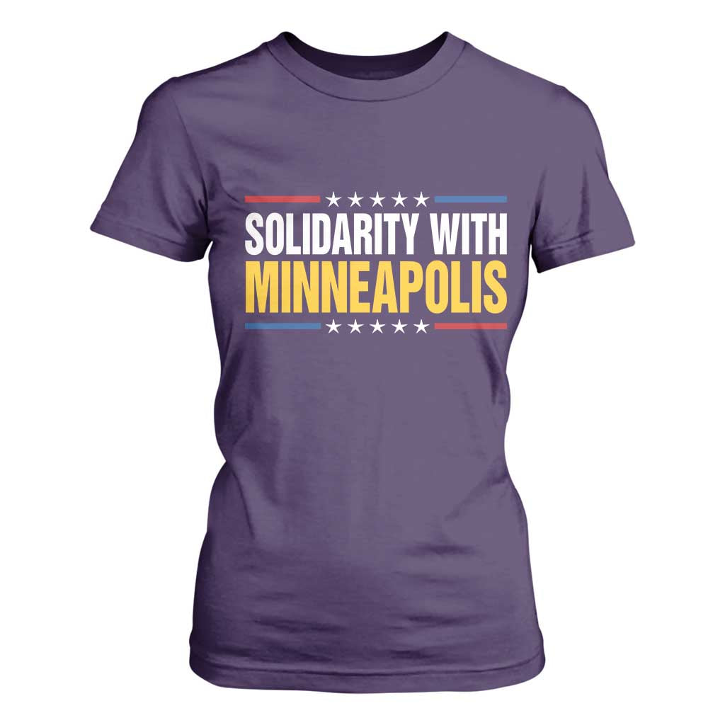 Solidarity With Minneapolis T Shirt For Women Minnesota Community Support Gift TS12 Purple Print Your Wear