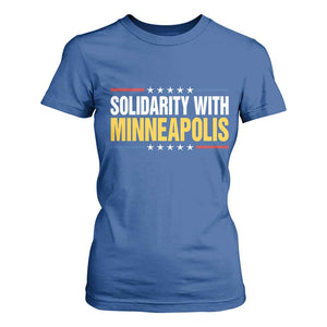 Solidarity With Minneapolis T Shirt For Women Minnesota Community Support Gift TS12 Royal Blue Print Your Wear