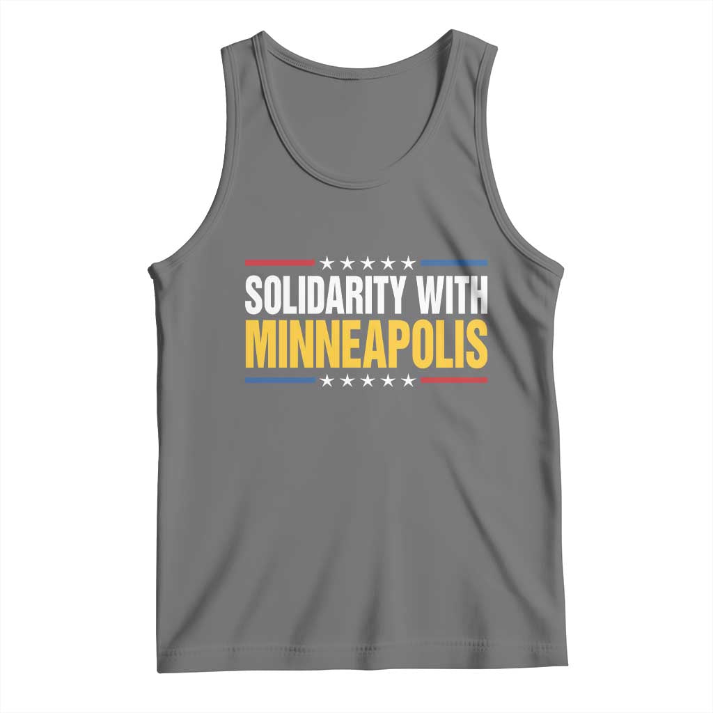 Solidarity With Minneapolis Tank Top Minnesota Community Support Gift TS12 Black Heather Print Your Wear