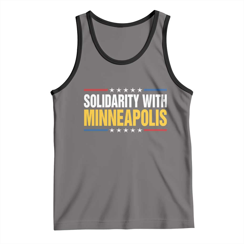 Solidarity With Minneapolis Tank Top Minnesota Community Support Gift TS12 Deep Heather Black Print Your Wear