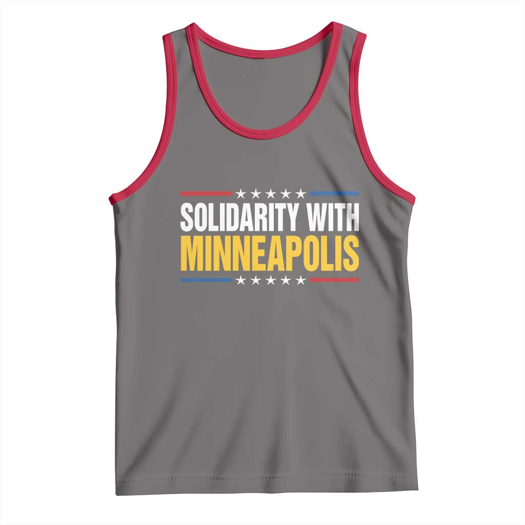 Solidarity With Minneapolis Tank Top Minnesota Community Support Gift TS12 Deep Heather Red Print Your Wear