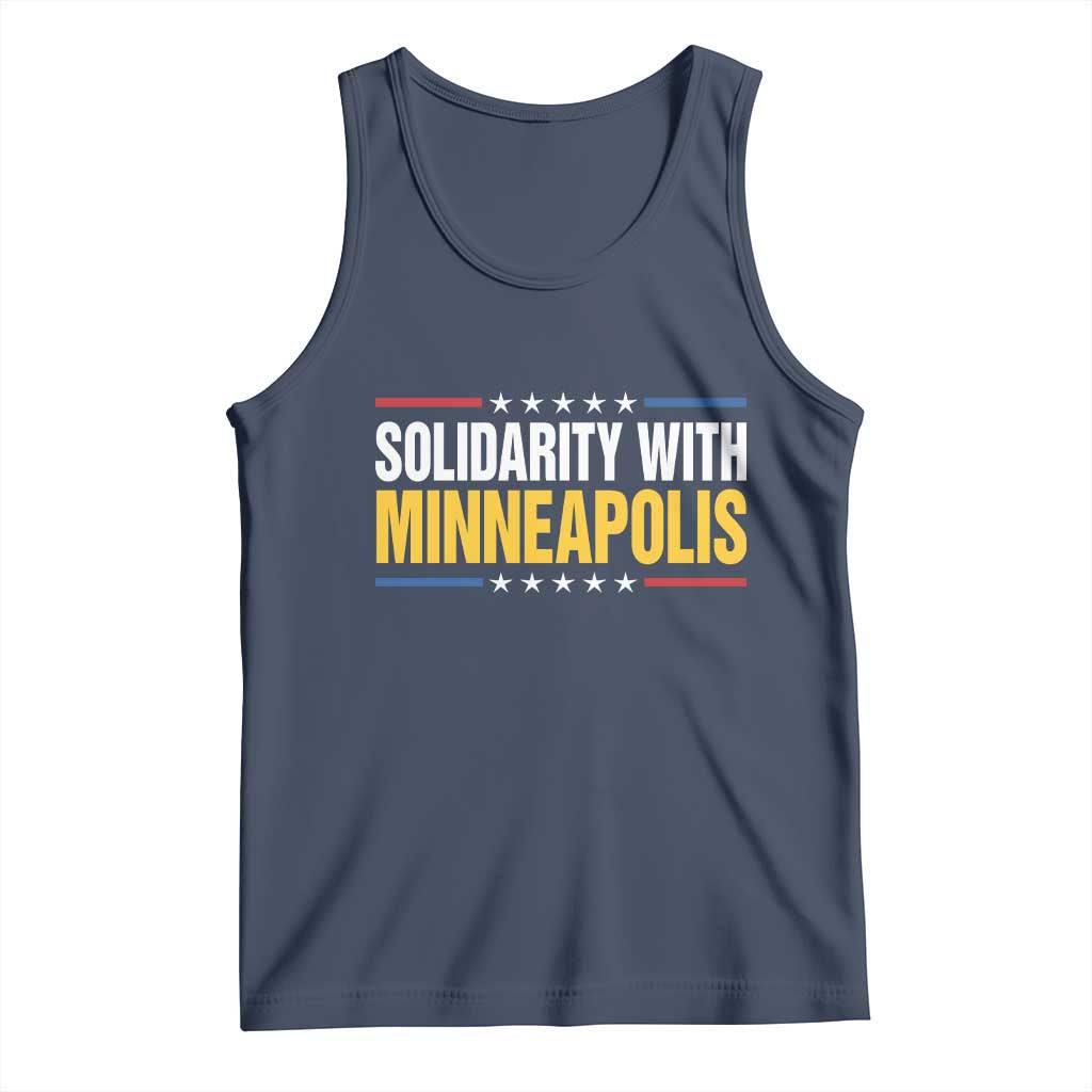 Solidarity With Minneapolis Tank Top Minnesota Community Support Gift TS12 Navy Print Your Wear