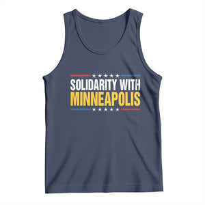 Solidarity With Minneapolis Tank Top Minnesota Community Support Gift TS12 Navy Print Your Wear