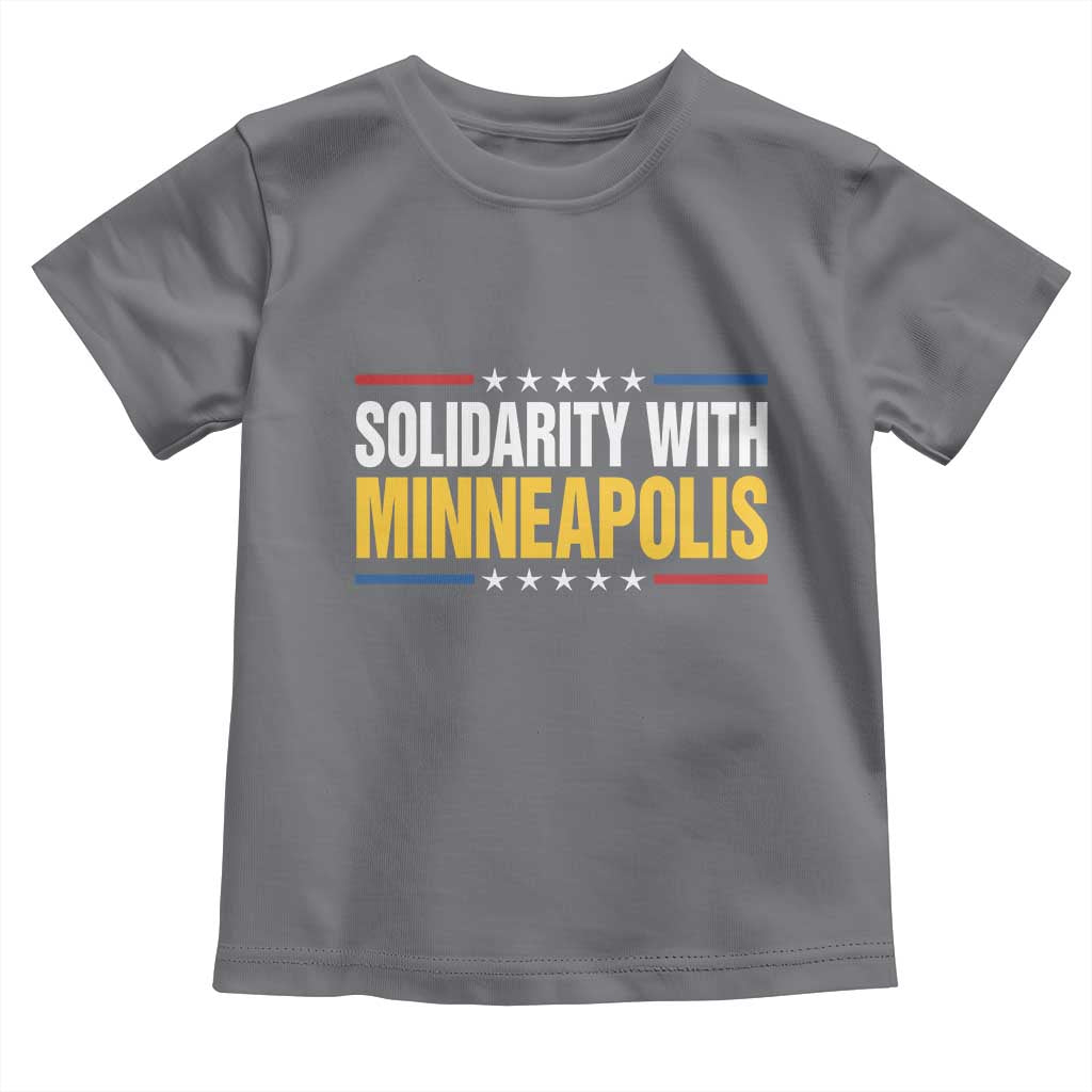 Solidarity With Minneapolis Toddler T Shirt Minnesota Community Support Gift TS12 Charcoal Print Your Wear