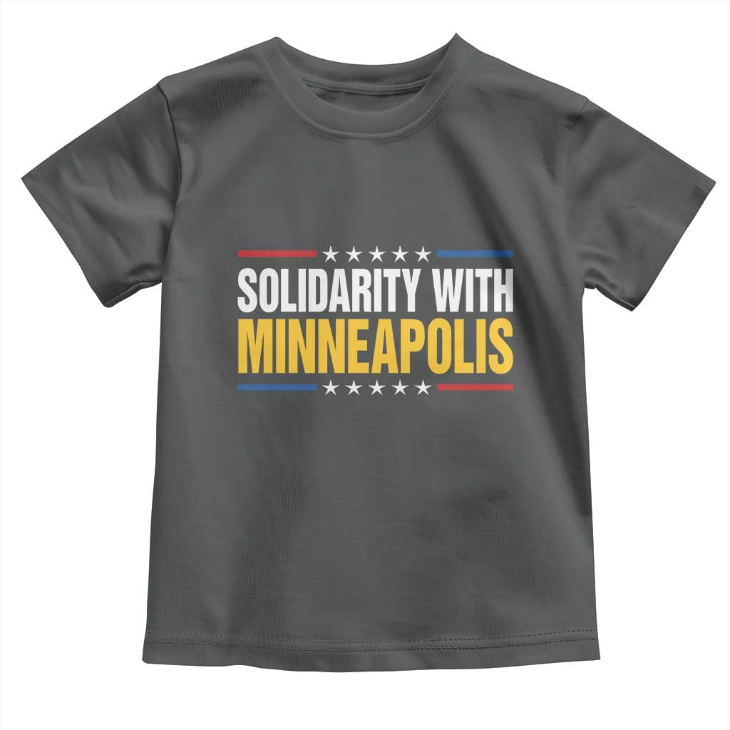 Solidarity With Minneapolis Toddler T Shirt Minnesota Community Support Gift TS12 Dark Heather Print Your Wear