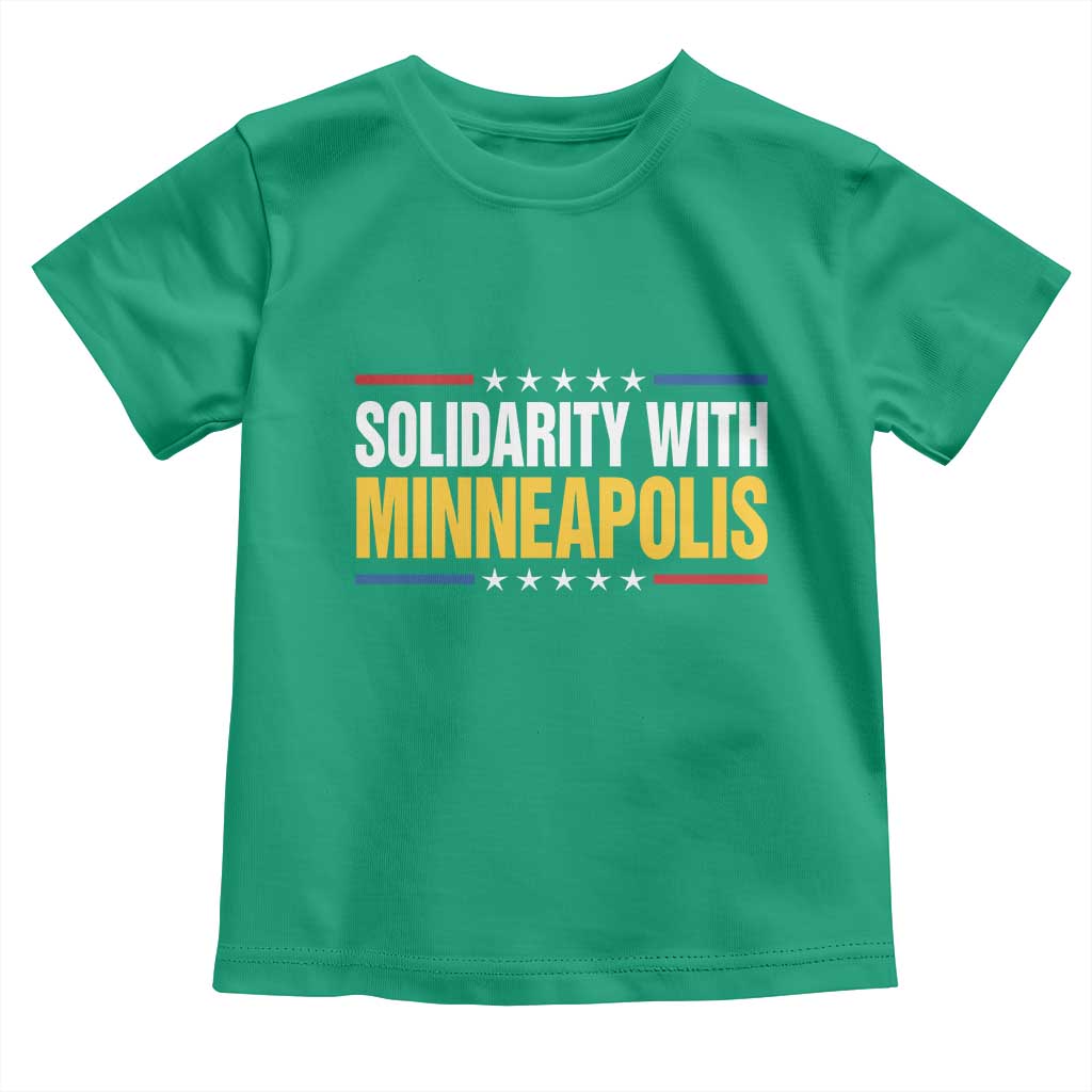 Solidarity With Minneapolis Toddler T Shirt Minnesota Community Support Gift TS12 Irish Green Print Your Wear