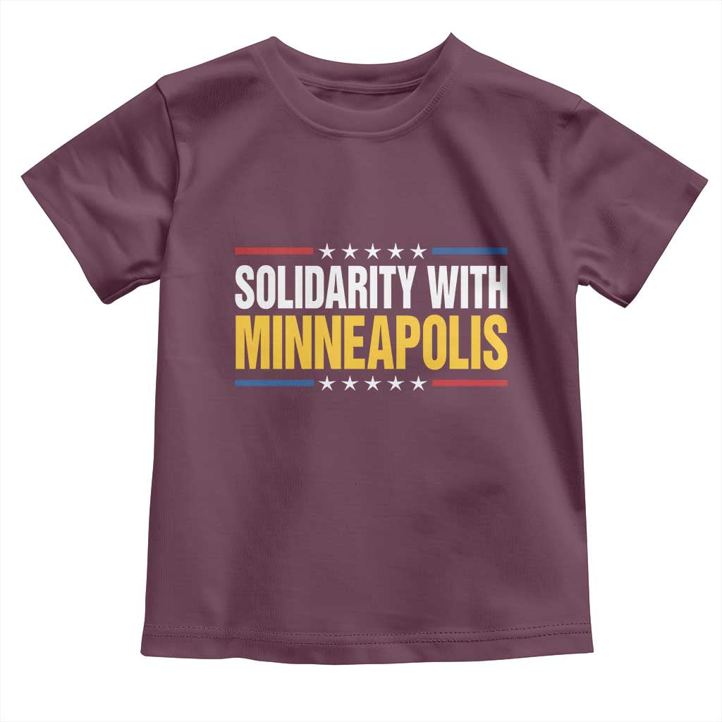 Solidarity With Minneapolis Toddler T Shirt Minnesota Community Support Gift TS12 Maroon Print Your Wear