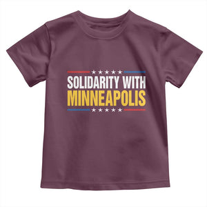 Solidarity With Minneapolis Toddler T Shirt Minnesota Community Support Gift TS12 Maroon Print Your Wear