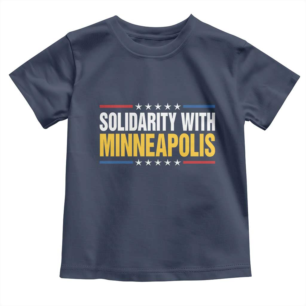 Solidarity With Minneapolis Toddler T Shirt Minnesota Community Support Gift TS12 Navy Print Your Wear