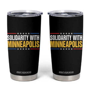 Solidarity With Minneapolis Tumbler Cup Minnesota Community Support Gift TS12 Black Print Your Wear