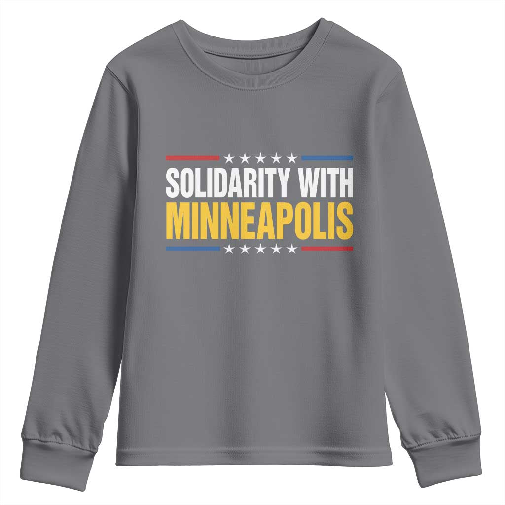 Solidarity With Minneapolis Youth Sweatshirt Minnesota Community Support Gift TS12 Charcoal Print Your Wear