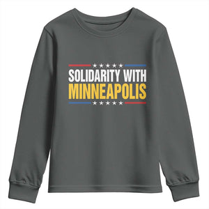Solidarity With Minneapolis Youth Sweatshirt Minnesota Community Support Gift TS12 Dark Heather Print Your Wear
