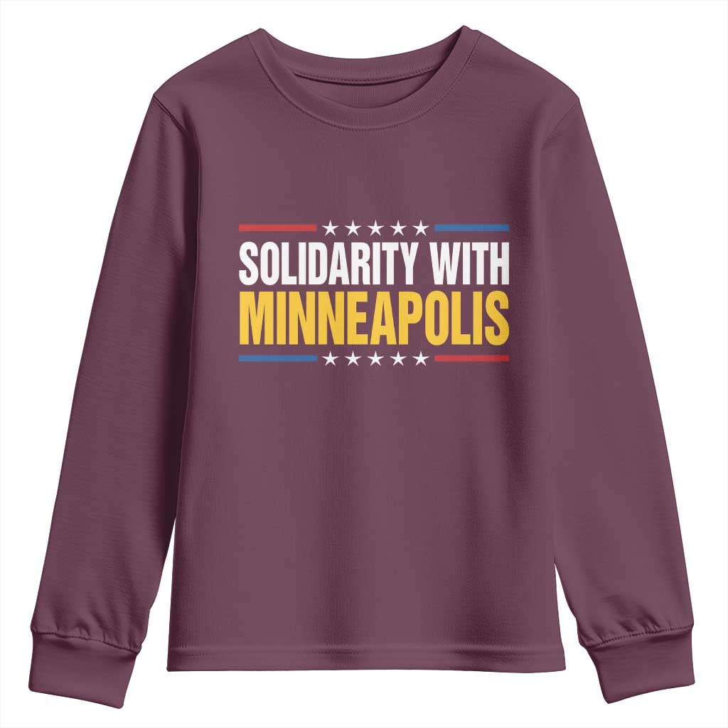 Solidarity With Minneapolis Youth Sweatshirt Minnesota Community Support Gift TS12 Maroon Print Your Wear