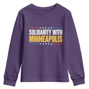 Solidarity With Minneapolis Youth Sweatshirt Minnesota Community Support Gift TS12 Purple Print Your Wear