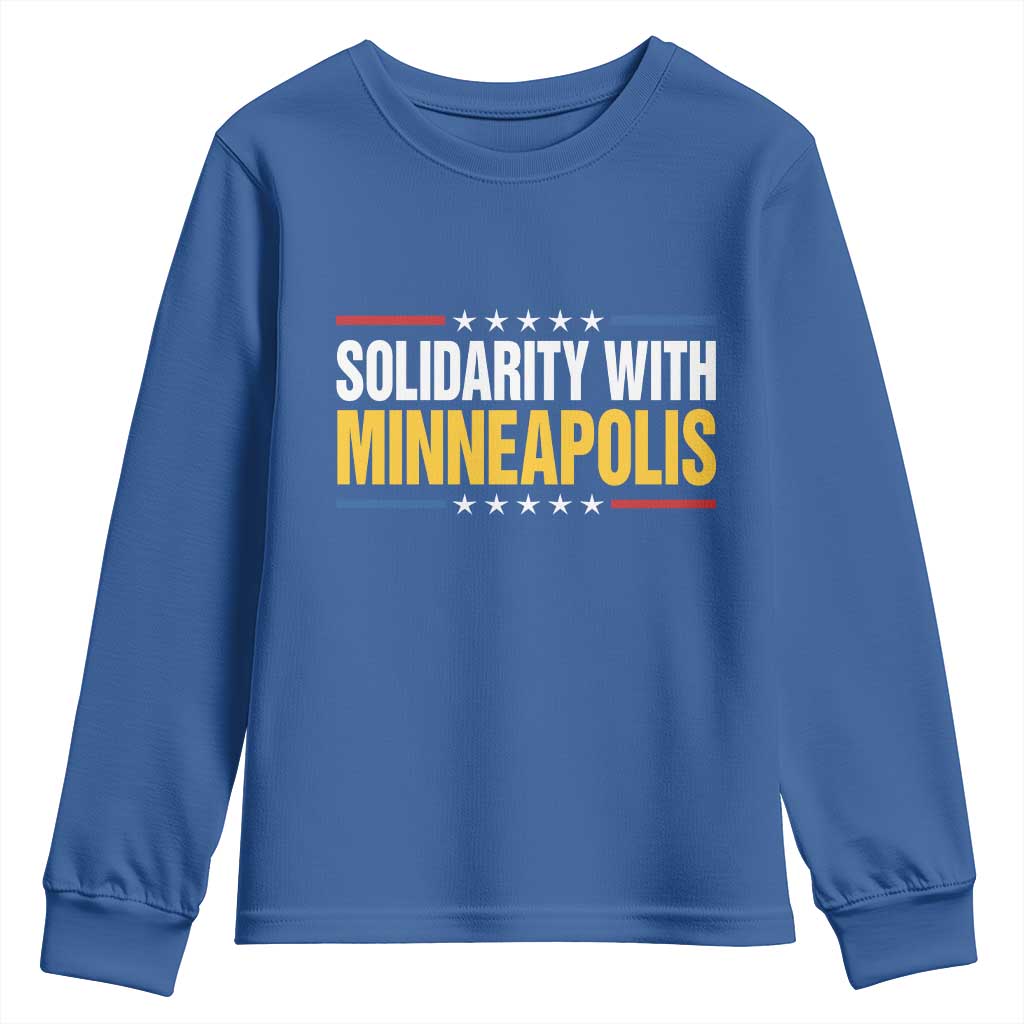 Solidarity With Minneapolis Youth Sweatshirt Minnesota Community Support Gift TS12 Royal Blue Print Your Wear