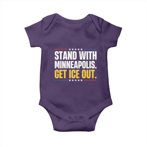 Stand With Minneapolis Baby Onesie Minnesota Community Support Gift TS12 Purple Print Your Wear