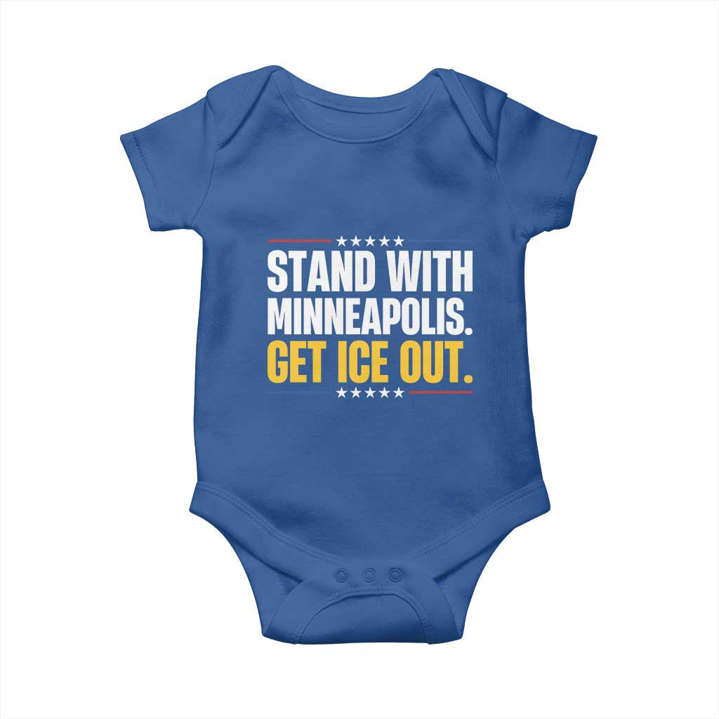 Stand With Minneapolis Baby Onesie Minnesota Community Support Gift TS12 Royal Blue Print Your Wear