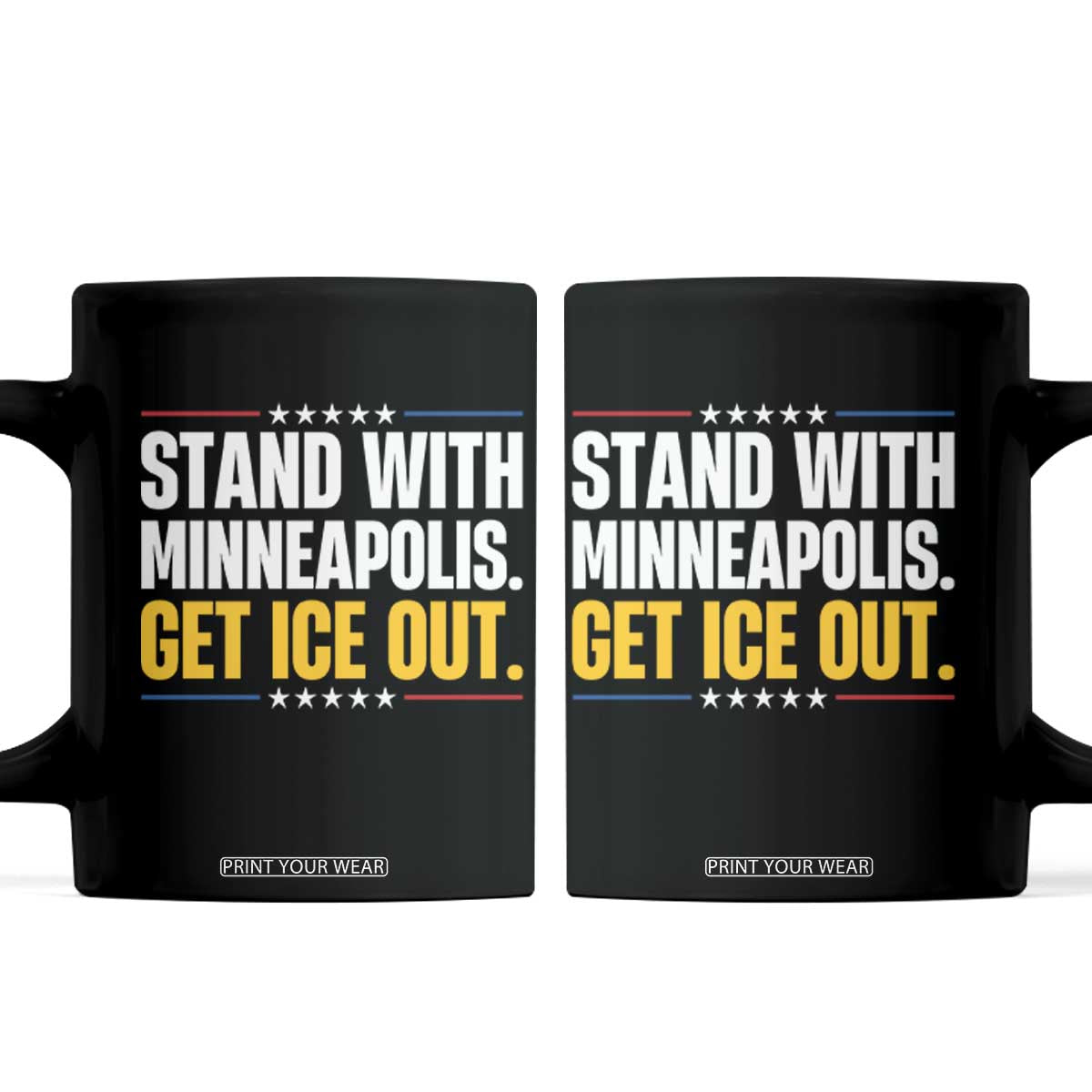 Stand With Minneapolis Coffee Mug Minnesota Community Support Gift TS12 Black Print Your Wear
