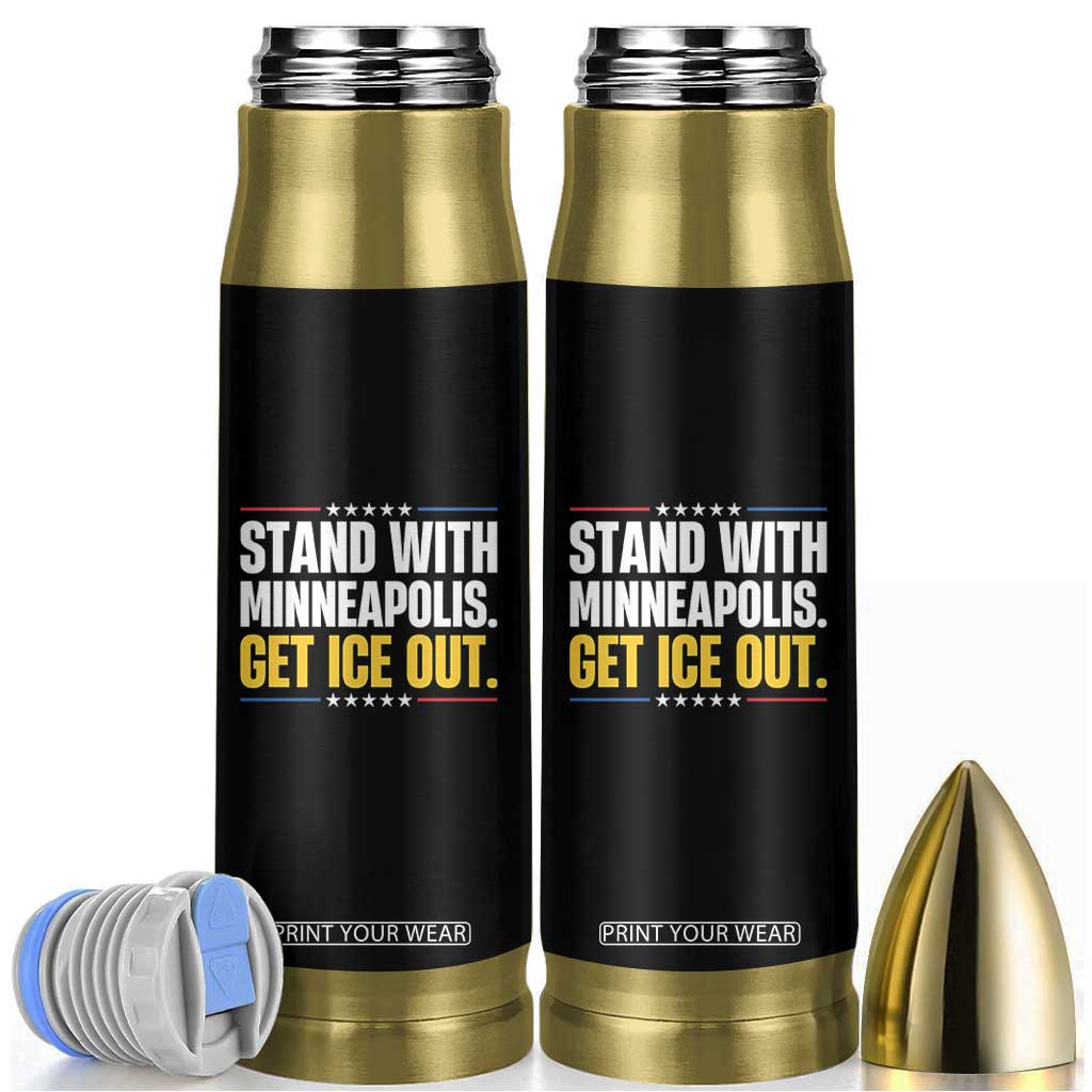 Stand With Minneapolis Bullet Tumbler Minnesota Community Support Gift TS12 Black Print Your Wear