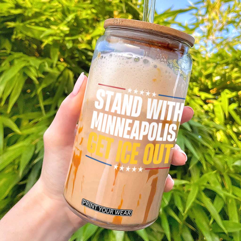 Stand With Minneapolis Glass Can Minnesota Community Support Gift TS12 Black Print Your Wear