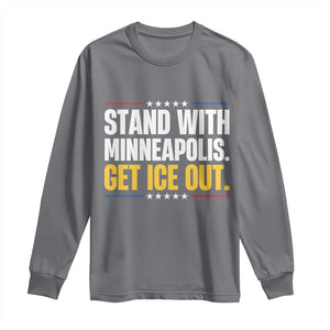 Stand With Minneapolis Long Sleeve Shirt Minnesota Community Support Gift TS12 Charcoal Print Your Wear