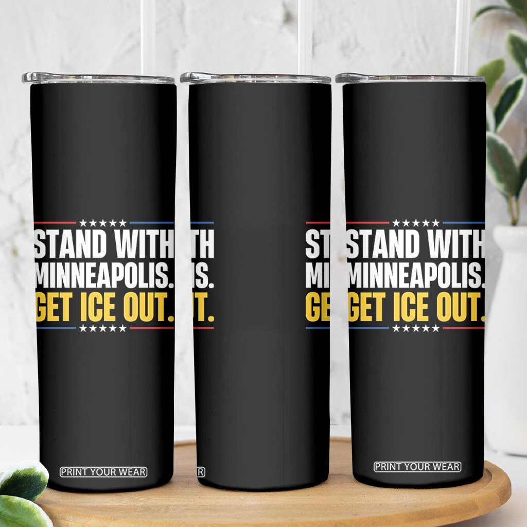 Stand With Minneapolis Skinny Tumbler Minnesota Community Support Gift TS12 Print Your Wear