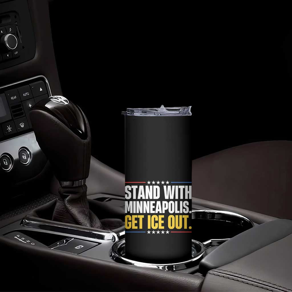 Stand With Minneapolis Skinny Tumbler Minnesota Community Support Gift TS12 Print Your Wear