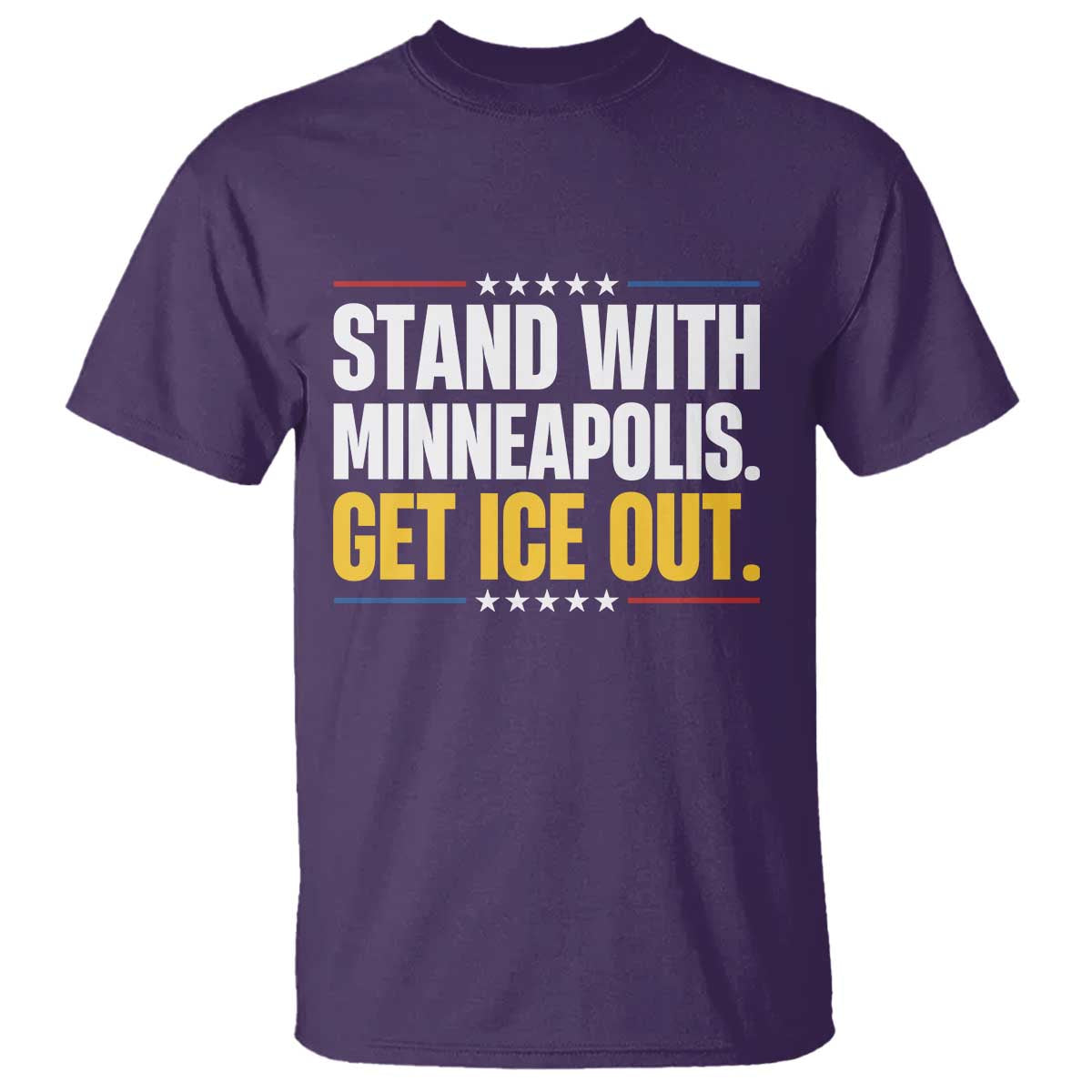 Stand With Minneapolis T Shirt Minnesota Community Support Gift TS12 Purple Print Your Wear