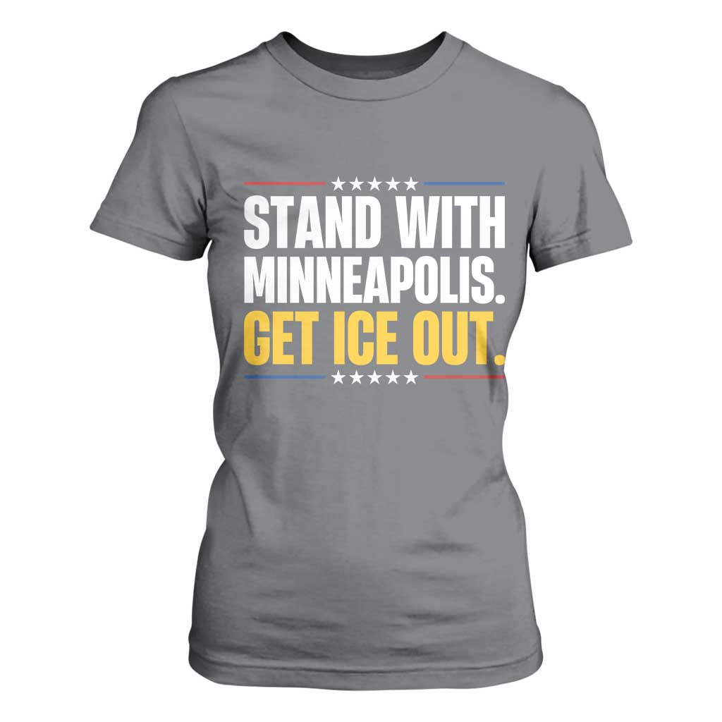 Stand With Minneapolis T Shirt For Women Minnesota Community Support Gift TS12 Charcoal Print Your Wear