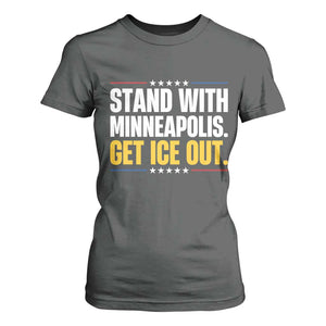 Stand With Minneapolis T Shirt For Women Minnesota Community Support Gift TS12 Dark Heather Print Your Wear