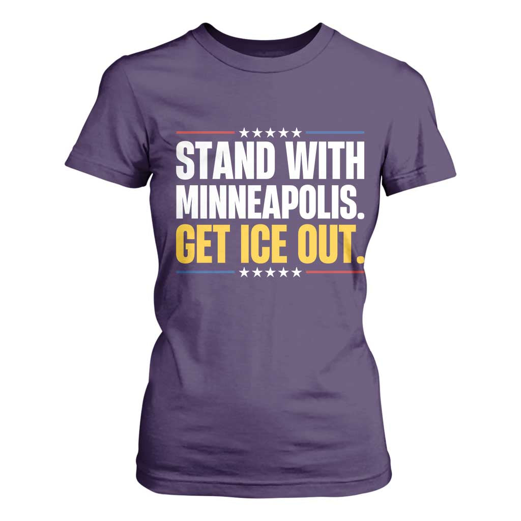 Stand With Minneapolis T Shirt For Women Minnesota Community Support Gift TS12 Purple Print Your Wear