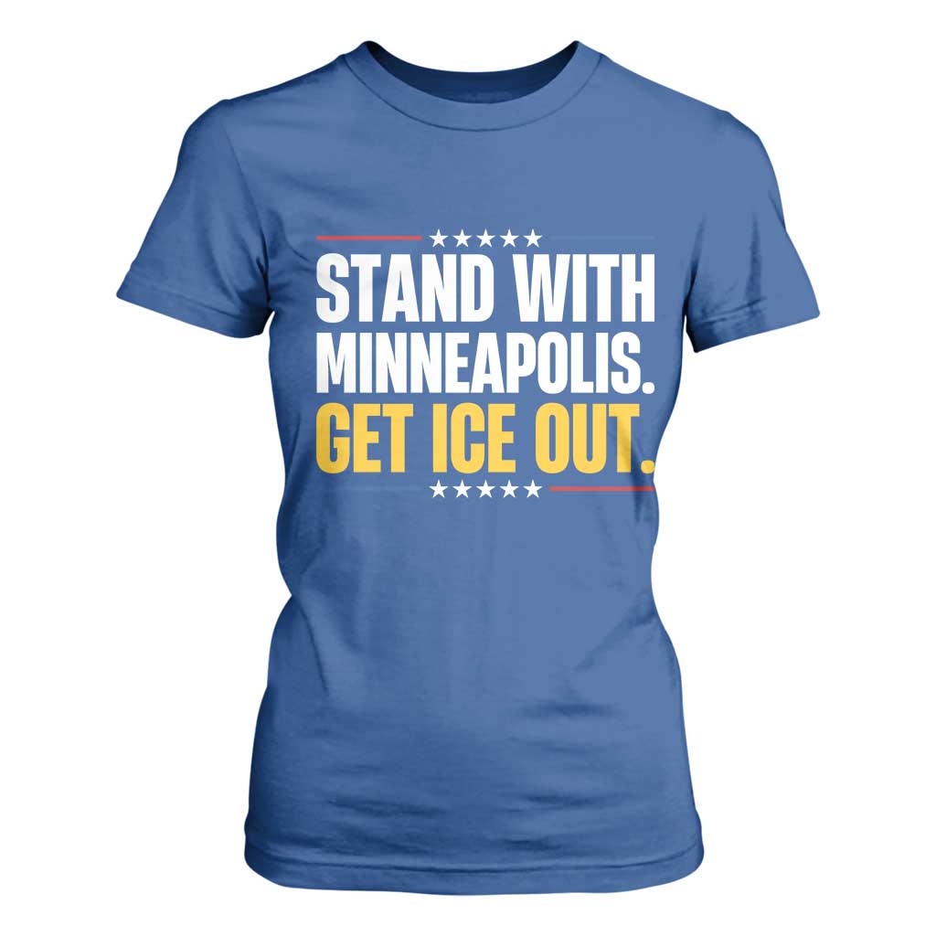 Stand With Minneapolis T Shirt For Women Minnesota Community Support Gift TS12 Royal Blue Print Your Wear