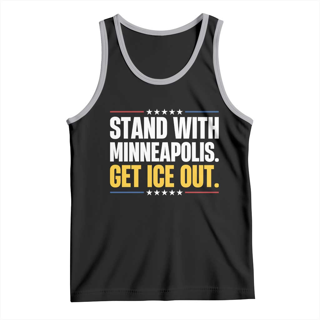Stand With Minneapolis Tank Top Minnesota Community Support Gift TS12 Black Athletic Heather Print Your Wear