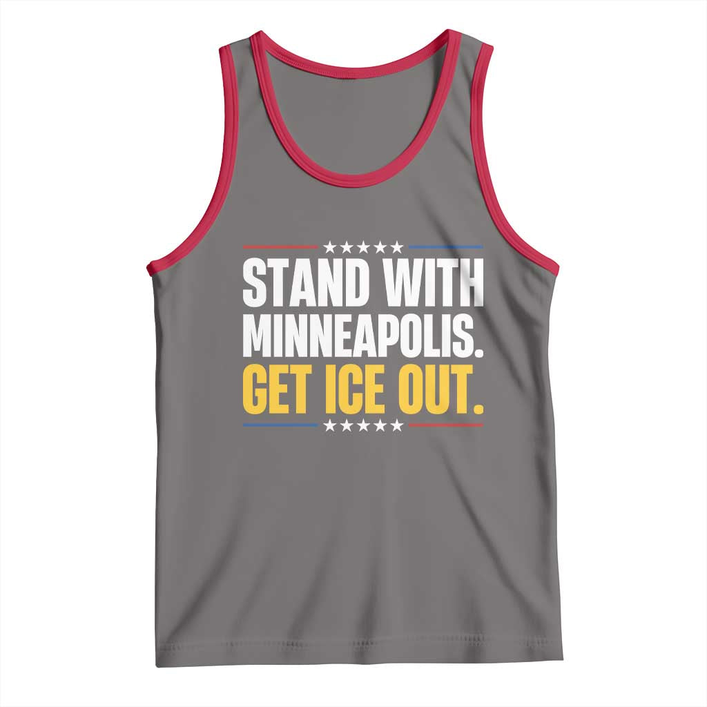 Stand With Minneapolis Tank Top Minnesota Community Support Gift TS12 Deep Heather Red Print Your Wear
