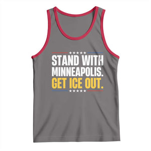 Stand With Minneapolis Tank Top Minnesota Community Support Gift TS12 Deep Heather Red Print Your Wear
