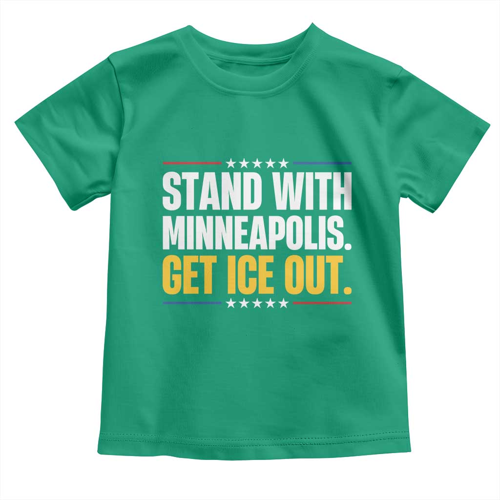 Stand With Minneapolis Toddler T Shirt Minnesota Community Support Gift TS12 Irish Green Print Your Wear