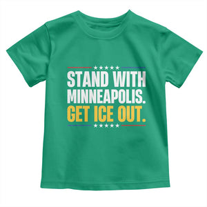 Stand With Minneapolis Toddler T Shirt Minnesota Community Support Gift TS12 Irish Green Print Your Wear