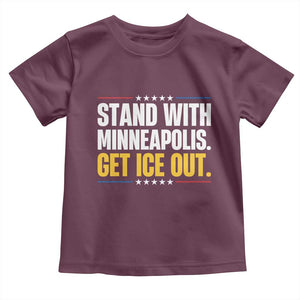 Stand With Minneapolis Toddler T Shirt Minnesota Community Support Gift TS12 Maroon Print Your Wear