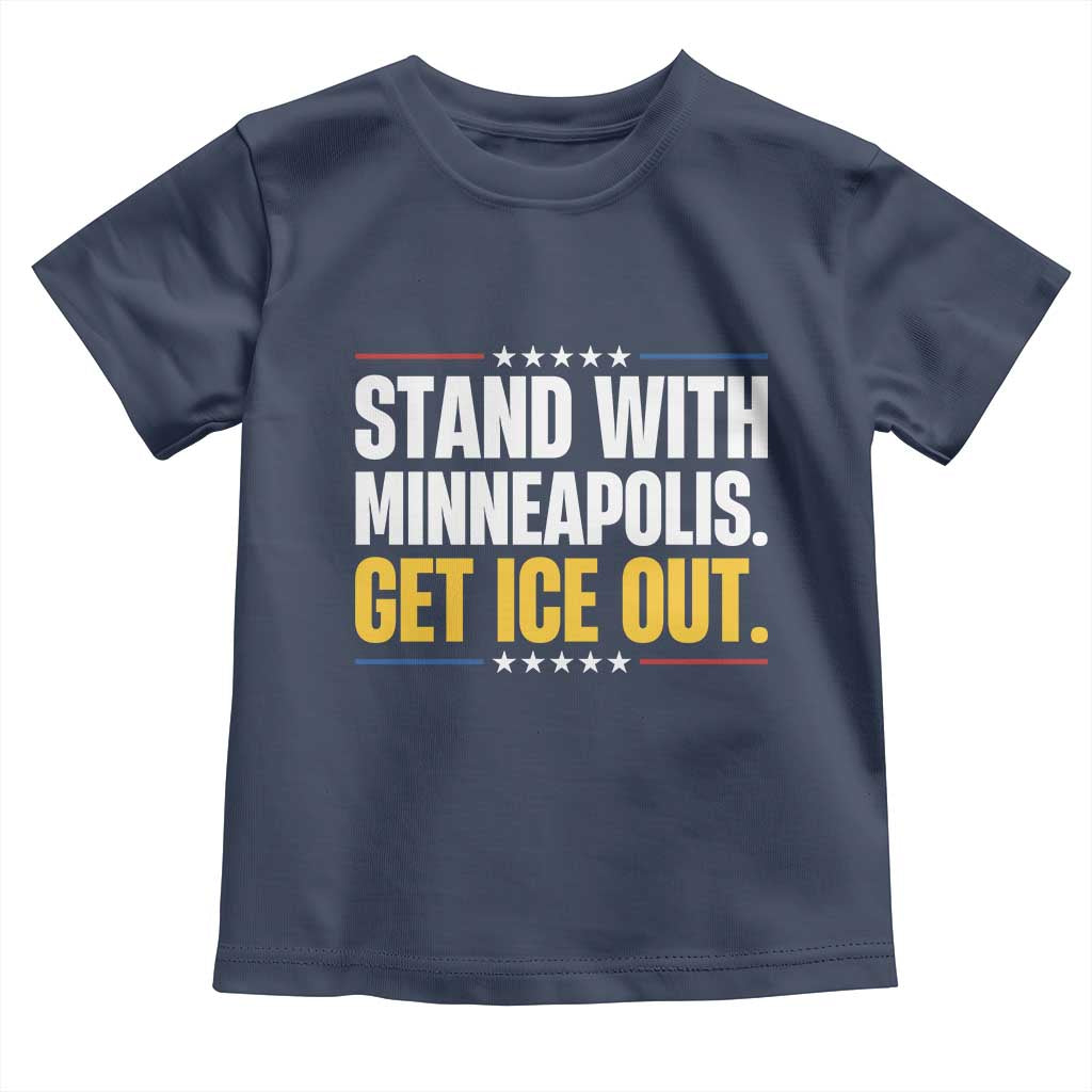 Stand With Minneapolis Toddler T Shirt Minnesota Community Support Gift TS12 Navy Print Your Wear