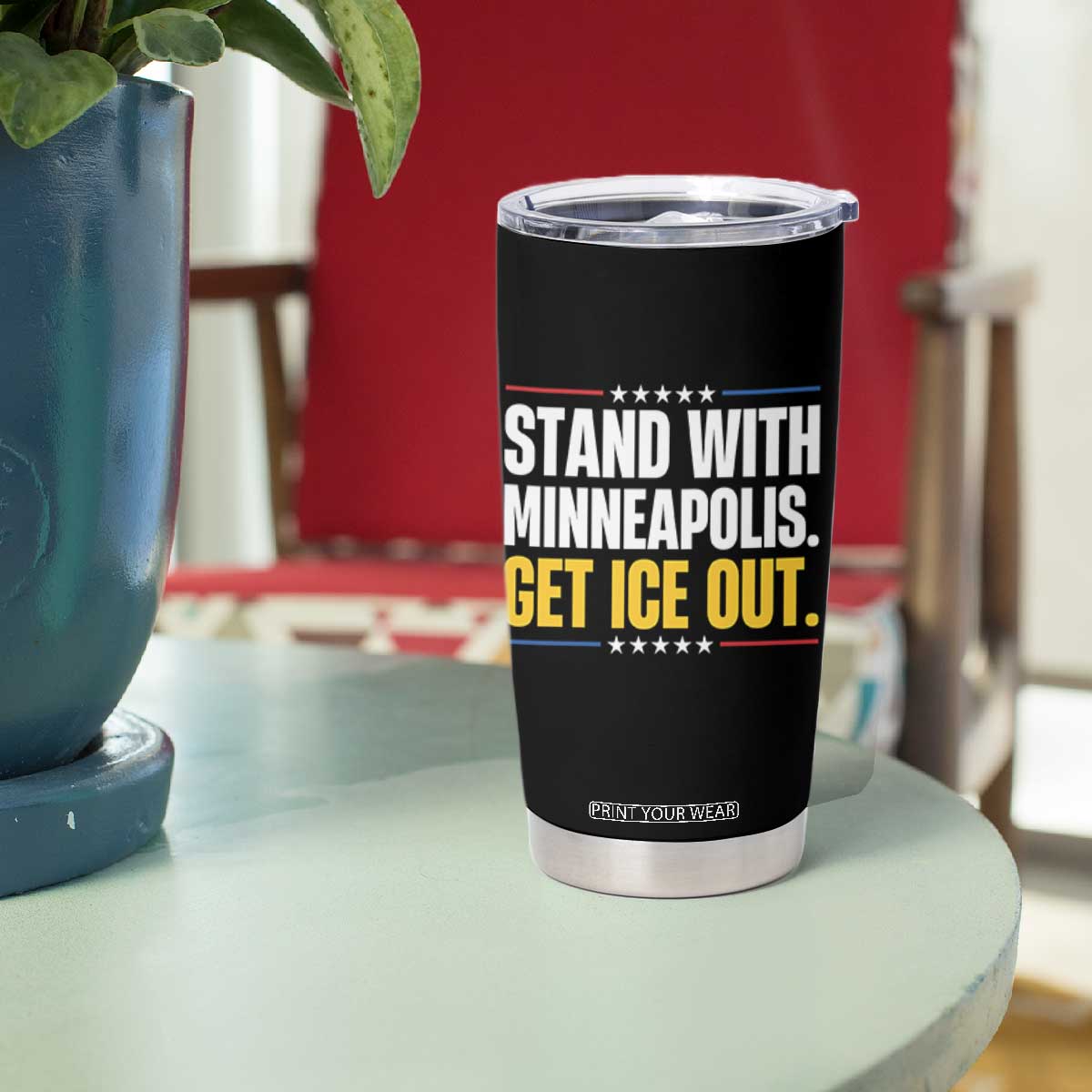 Stand With Minneapolis Tumbler Cup Minnesota Community Support Gift TS12 Print Your Wear