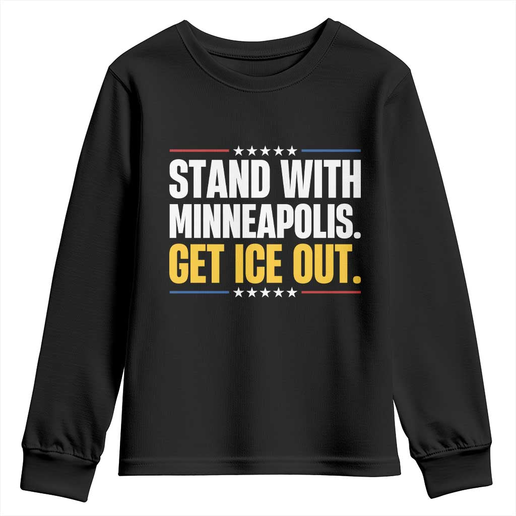 Stand With Minneapolis Youth Sweatshirt Minnesota Community Support Gift TS12 Black Print Your Wear