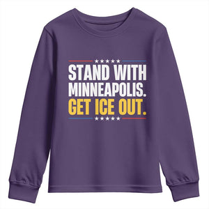 Stand With Minneapolis Youth Sweatshirt Minnesota Community Support Gift TS12 Purple Print Your Wear
